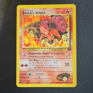 Brock's Vulpix Pokémon Card - Red/Orange